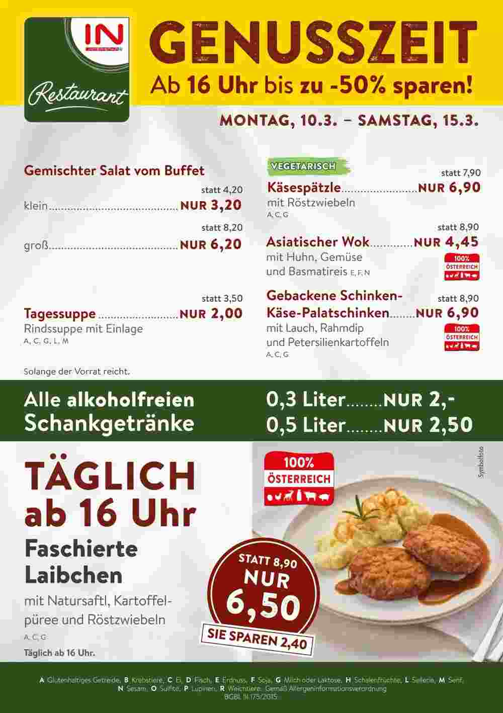 Interspar Restaurant Flugblatt (ab 10.03.2025) - Angebote und Prospekt - Seite 1