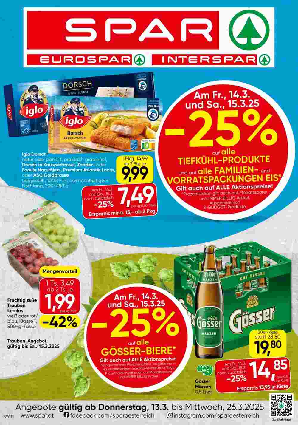 Spar Flugblatt (ab 13.03.2025) - Angebote und Prospekt - Seite 1