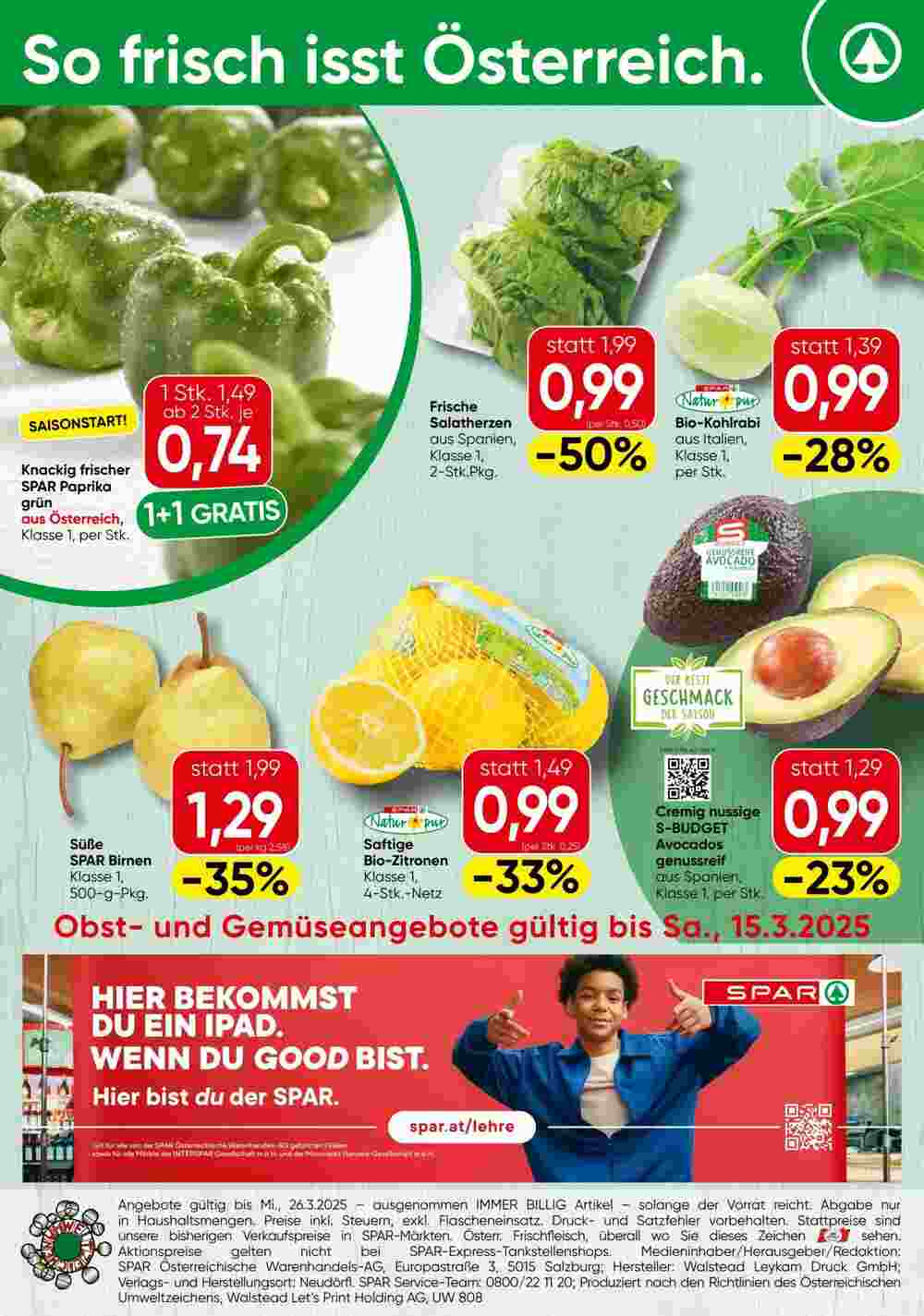 Spar Flugblatt (ab 13.03.2025) - Angebote und Prospekt - Seite 20