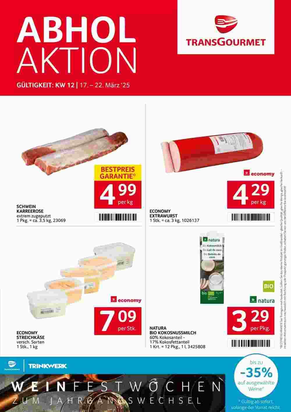 Transgourmet Flugblatt (ab 17.03.2025) - Angebote und Prospekt - Seite 1