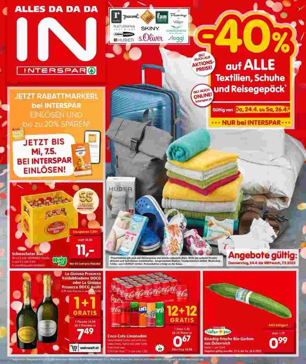 Interspar Flugblatt (ab 24.04.2025) - Angebote und Prospekt - Seite 1