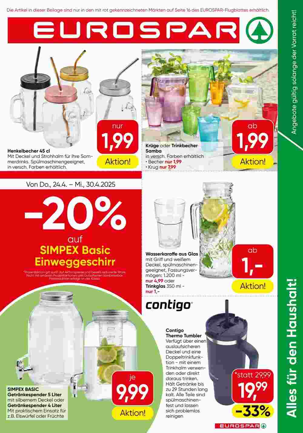 Eurospar Flugblatt (ab 24.04.2025) - Angebote und Prospekt - Seite 17