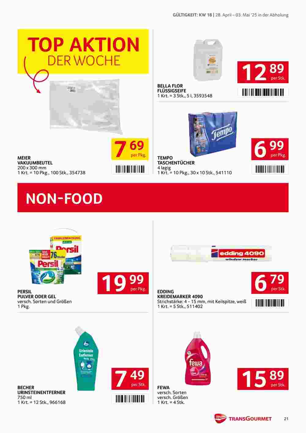 Transgourmet Flugblatt (ab 28.04.2025) - Angebote und Prospekt - Seite 21
