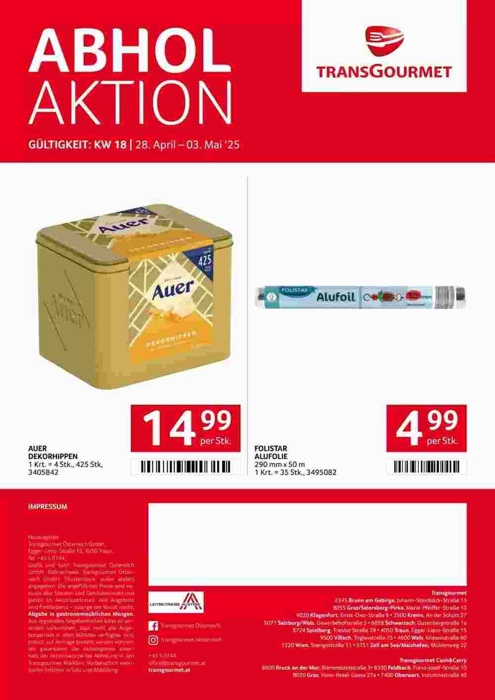 Transgourmet Flugblatt (ab 28.04.2025) - Angebote und Prospekt - Seite 28