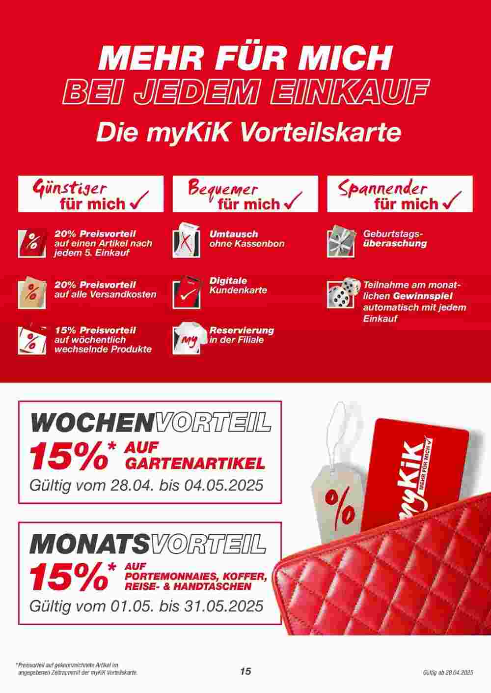 KiK Flugblatt (ab 28.04.2025) - Angebote und Prospekt - Seite 15