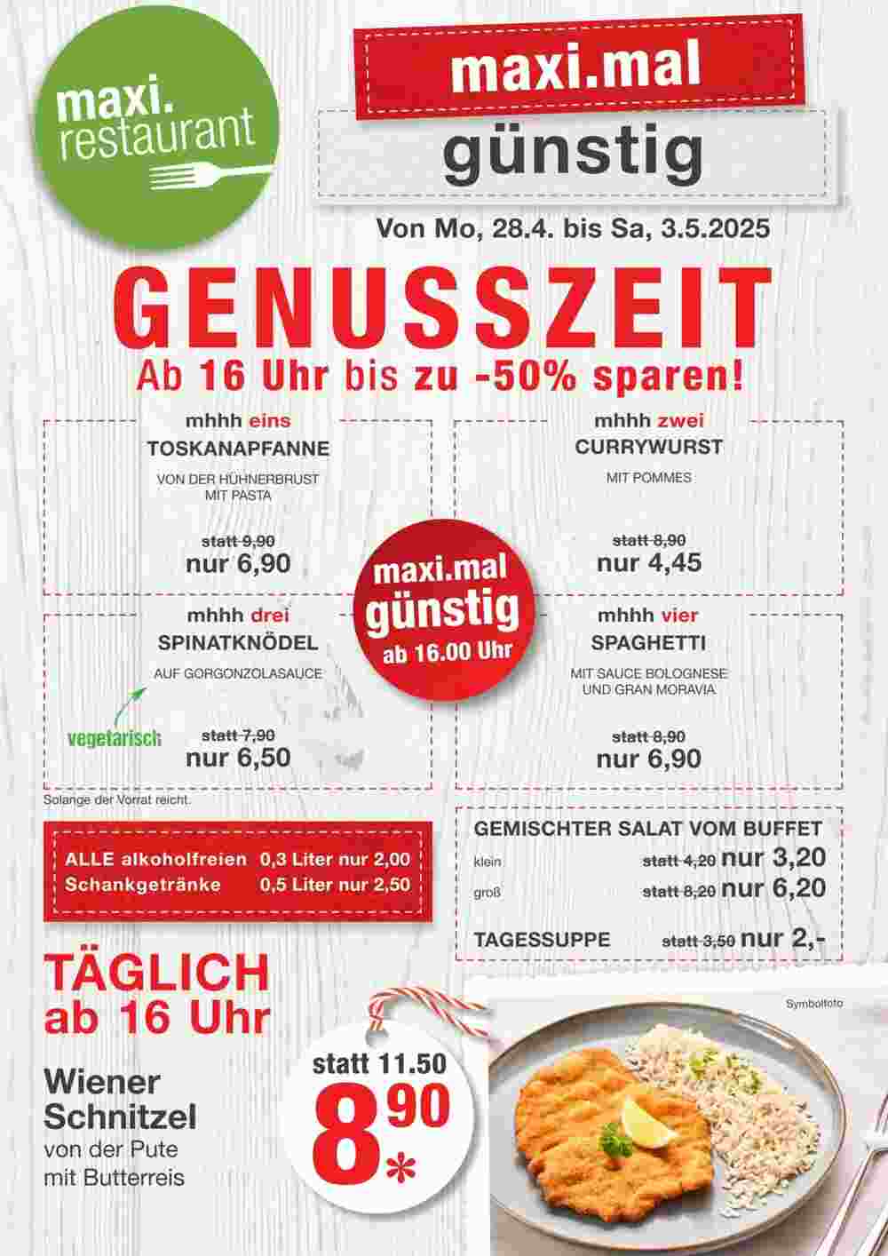 Maximarkt Flugblatt (ab 28.04.2025) - Angebote und Prospekt - Seite 1