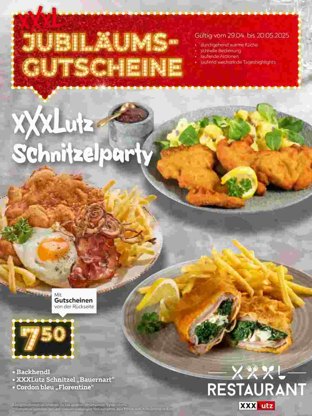 XXXLutz Flugblatt (ab 29.04.2025) - Angebote und Prospekt - Seite 1