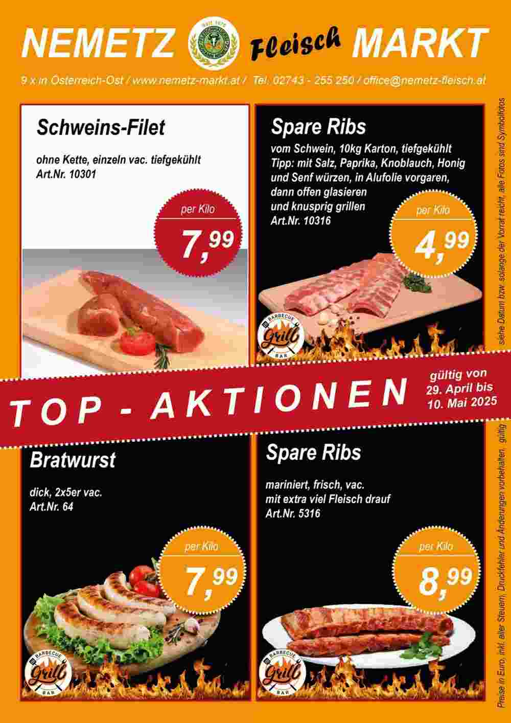 Nemetz Markt Flugblatt (ab 29.04.2025) - Angebote und Prospekt - Seite 1