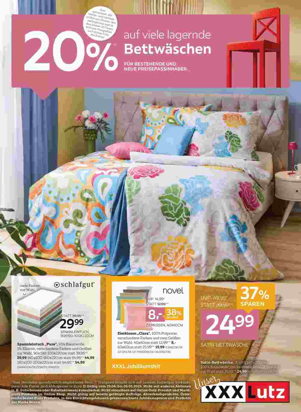 XXXLutz Flugblatt (ab 29.04.2025) - Angebote und Prospekt - Seite 1