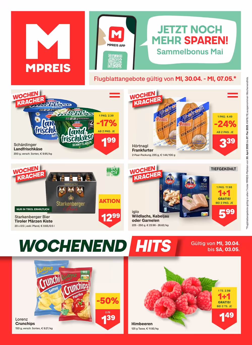 MPreis Flugblatt (ab 30.04.2025) - Angebote und Prospekt - Seite 1