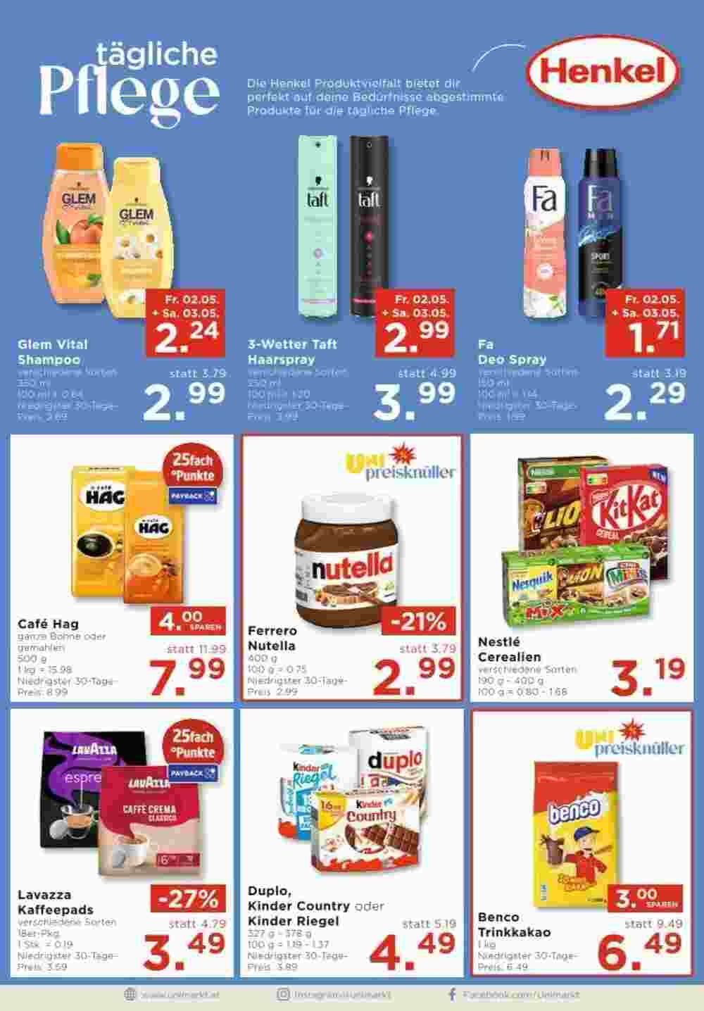 Unimarkt Flugblatt (ab 30.04.2025) - Angebote und Prospekt - Seite 14