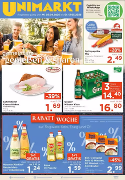 Unimarkt Flugblatt (ab 30.04.2025) - Angebote und Prospekt