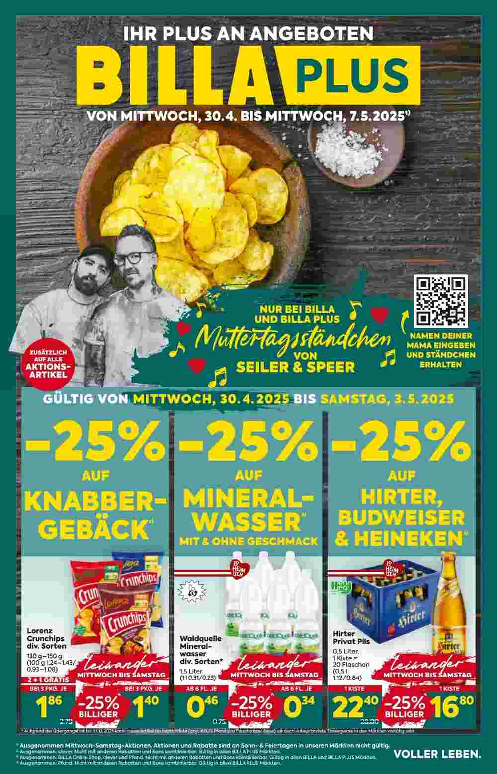 Billa Flugblatt (ab 30.04.2025) - Angebote und Prospekt - Seite 1