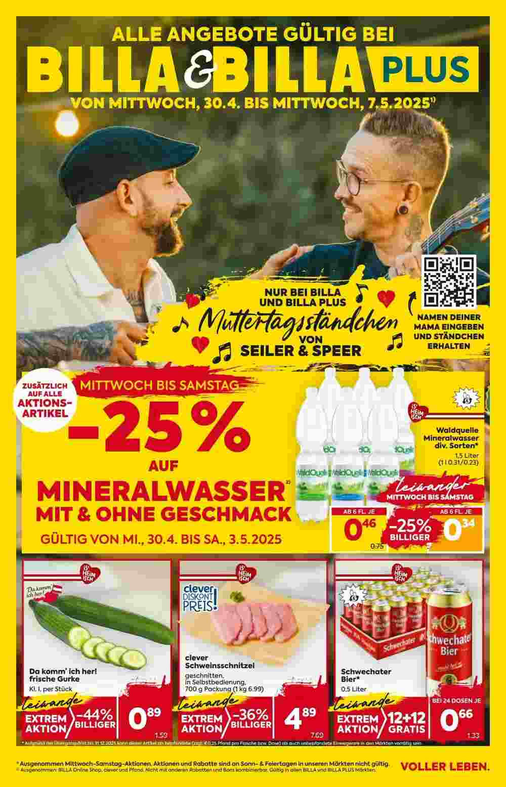 Billa Flugblatt (ab 30.04.2025) - Angebote und Prospekt - Seite 1