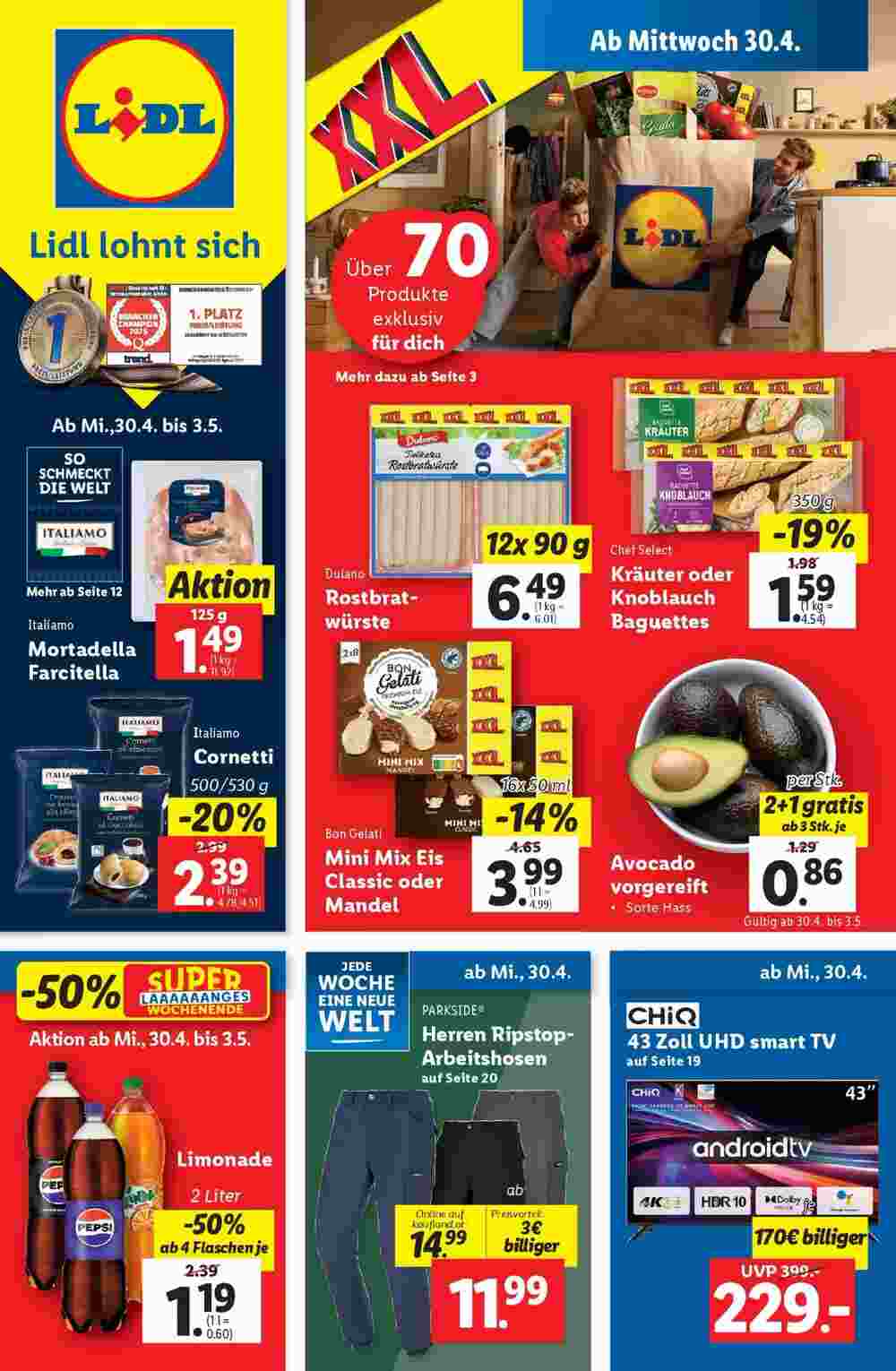 Lidl Flugblatt (ab 30.04.2025) - Angebote und Prospekt - Seite 1