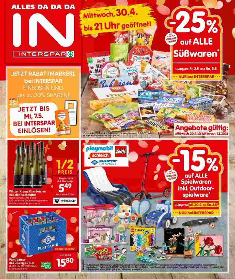 Interspar Flugblatt (ab 30.04.2025) - Angebote und Prospekt - Seite 1
