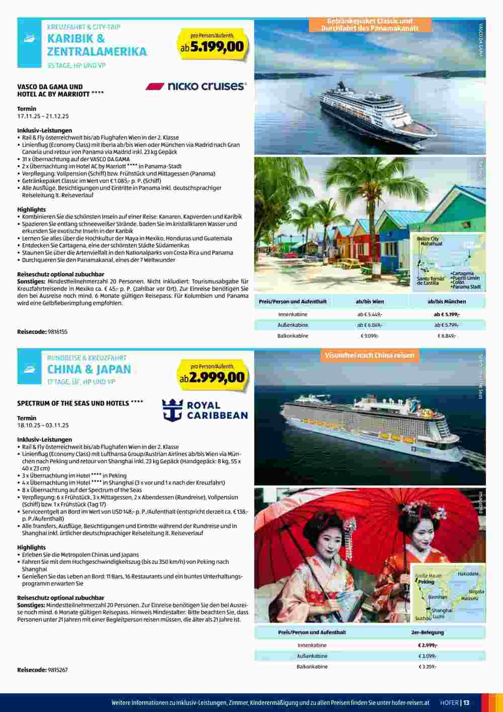 Hofer Reisen Flugblatt (ab 30.04.2025) - Angebote und Prospekt - Seite 13