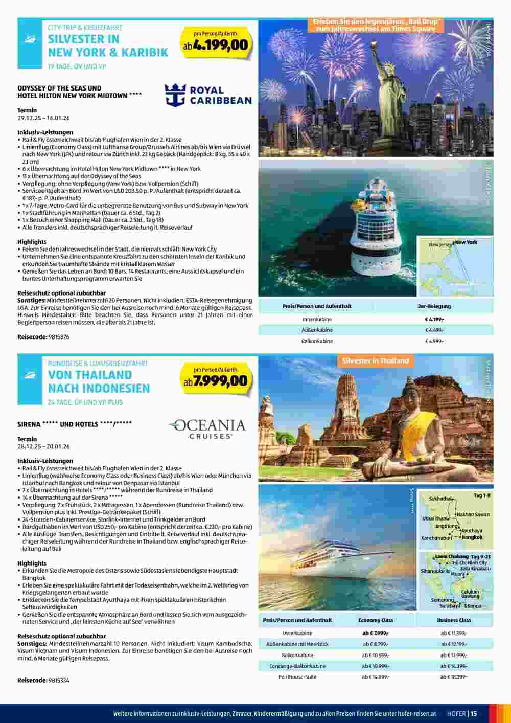 Hofer Reisen Flugblatt (ab 30.04.2025) - Angebote und Prospekt - Seite 15