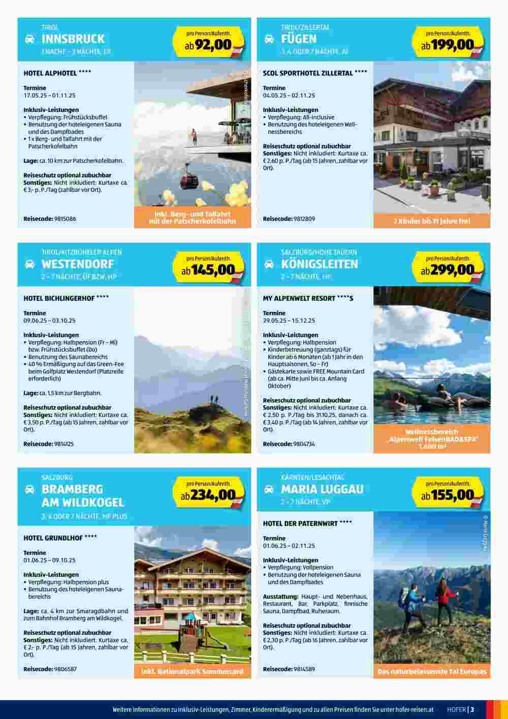 Hofer Reisen Flugblatt (ab 30.04.2025) - Angebote und Prospekt - Seite 3