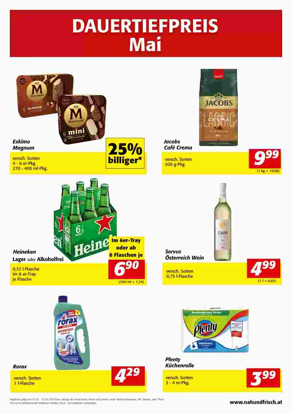 Nah&Frisch Flugblatt (ab 01.05.2025) - Angebote und Prospekt - Seite 1
