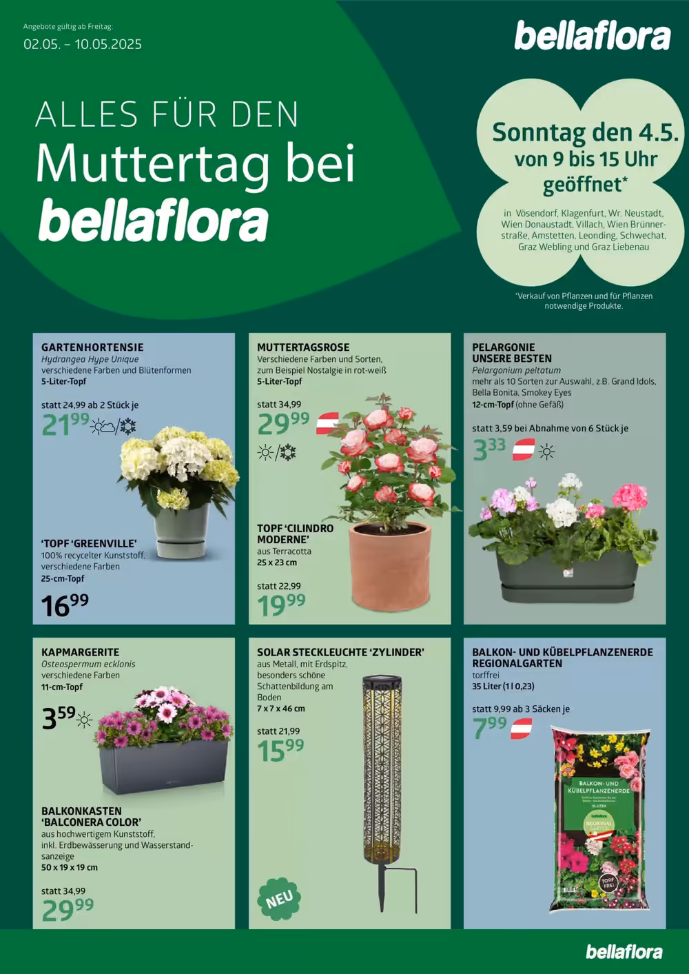 Bellaflora Flugblatt (ab 02.05.2025) - Angebote und Prospekt - Seite 1