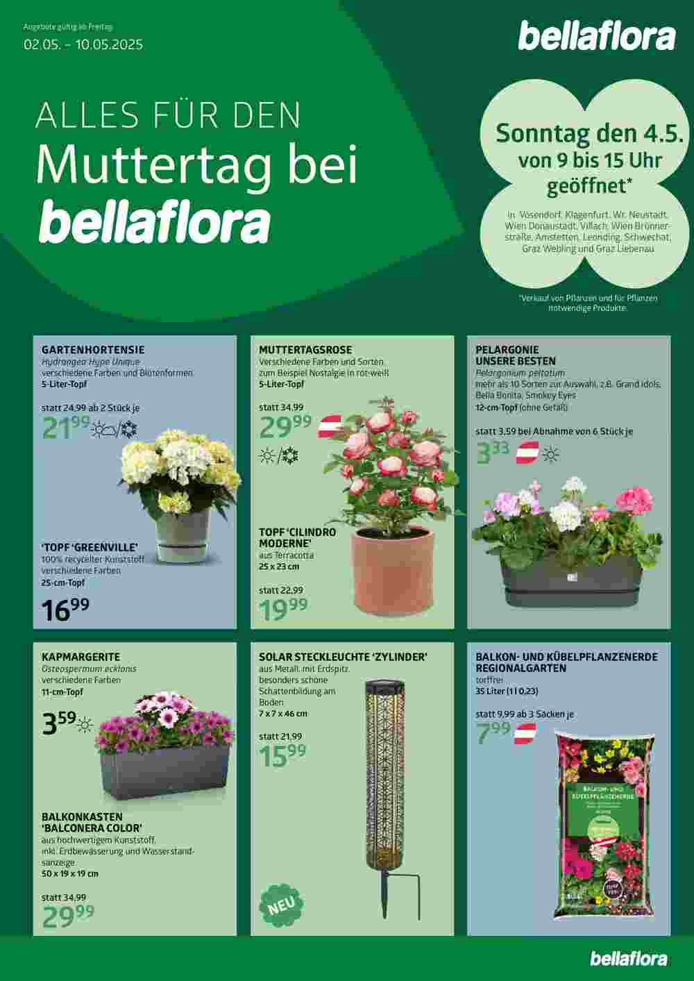 Bellaflora Flugblatt (ab 02.05.2025) - Angebote und Prospekt - Seite 1