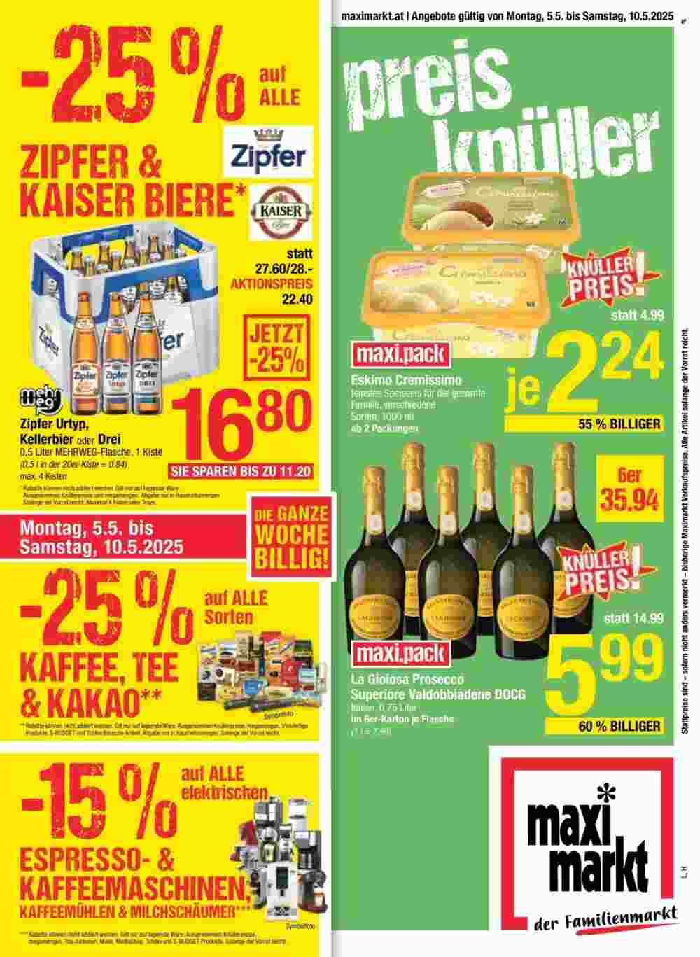 Maximarkt Flugblatt (ab 05.05.2025) - Angebote und Prospekt - Seite 1