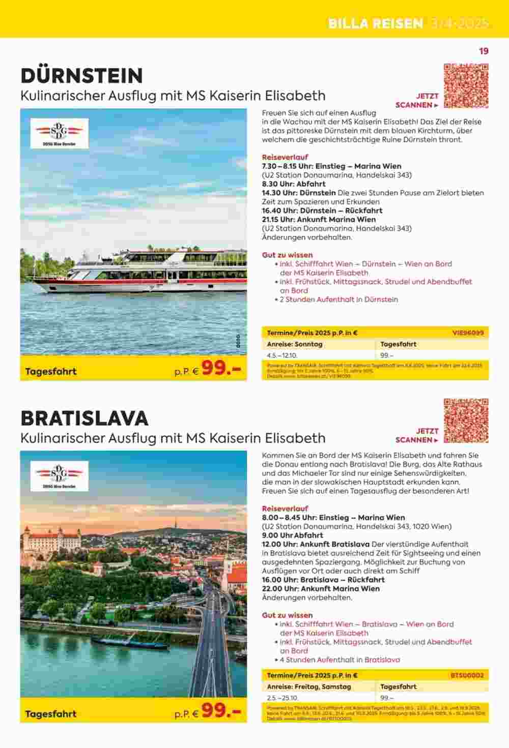 Billa Reisen Flugblatt (ab 06.05.2025) - Angebote und Prospekt - Seite 19