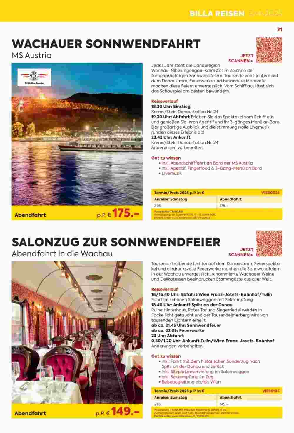 Billa Reisen Flugblatt (ab 06.05.2025) - Angebote und Prospekt - Seite 21