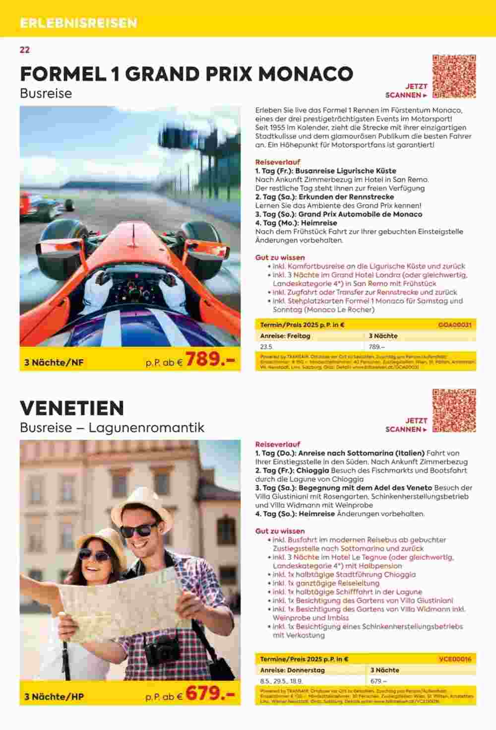 Billa Reisen Flugblatt (ab 06.05.2025) - Angebote und Prospekt - Seite 22