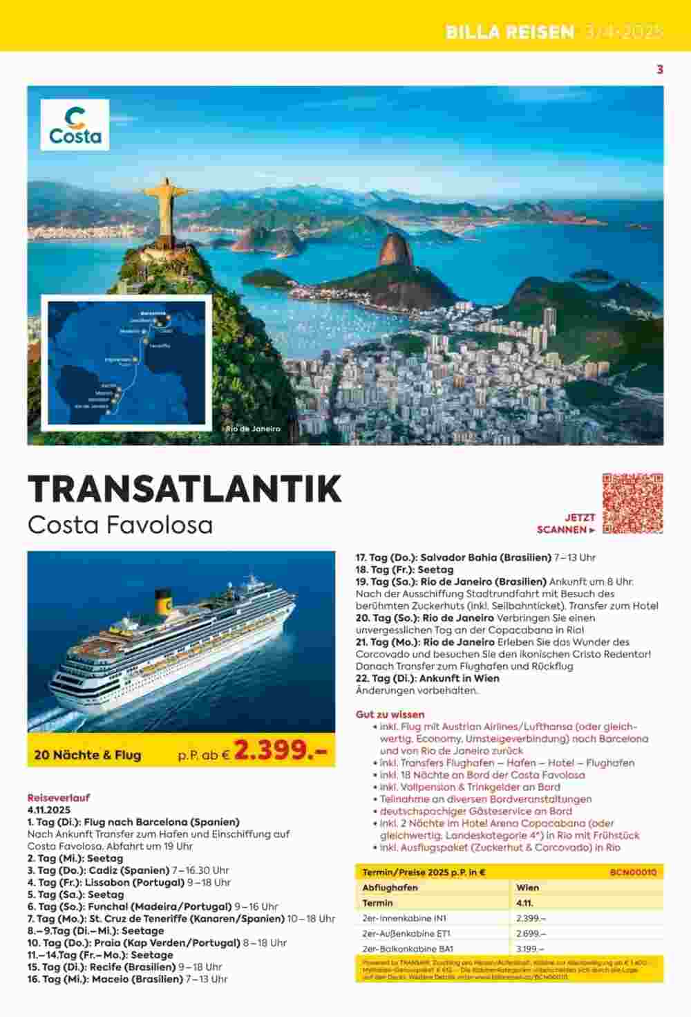 Billa Reisen Flugblatt (ab 06.05.2025) - Angebote und Prospekt - Seite 3
