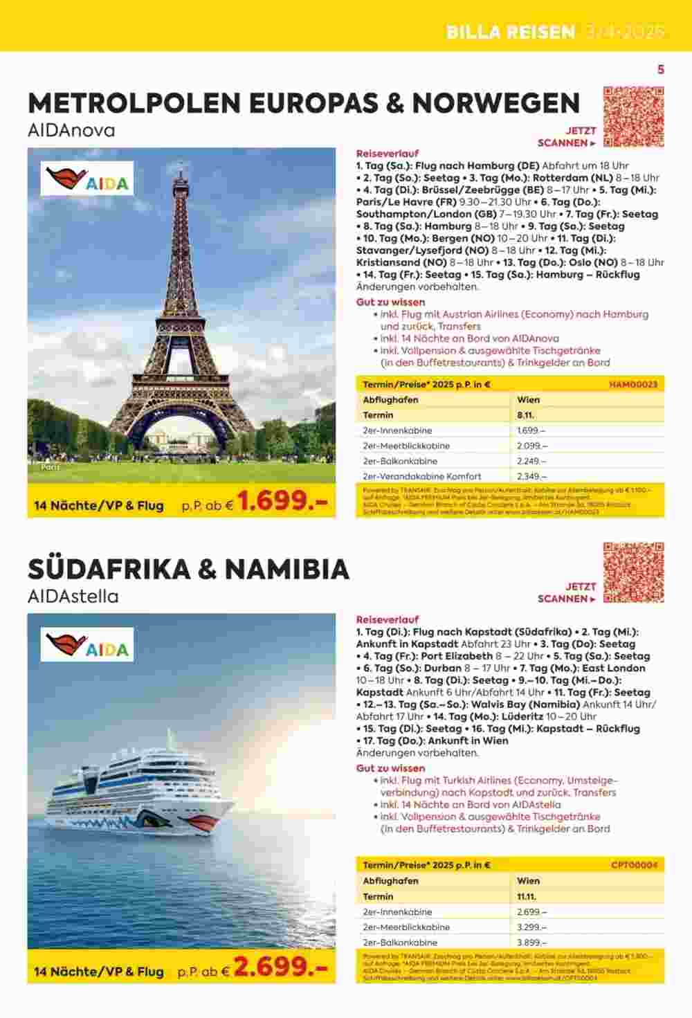 Billa Reisen Flugblatt (ab 06.05.2025) - Angebote und Prospekt - Seite 5