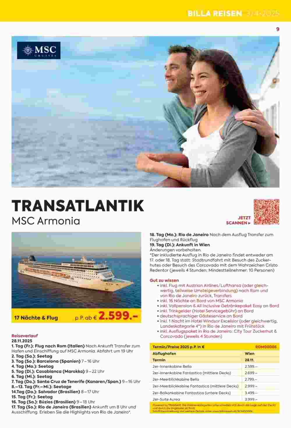 Billa Reisen Flugblatt (ab 06.05.2025) - Angebote und Prospekt - Seite 9