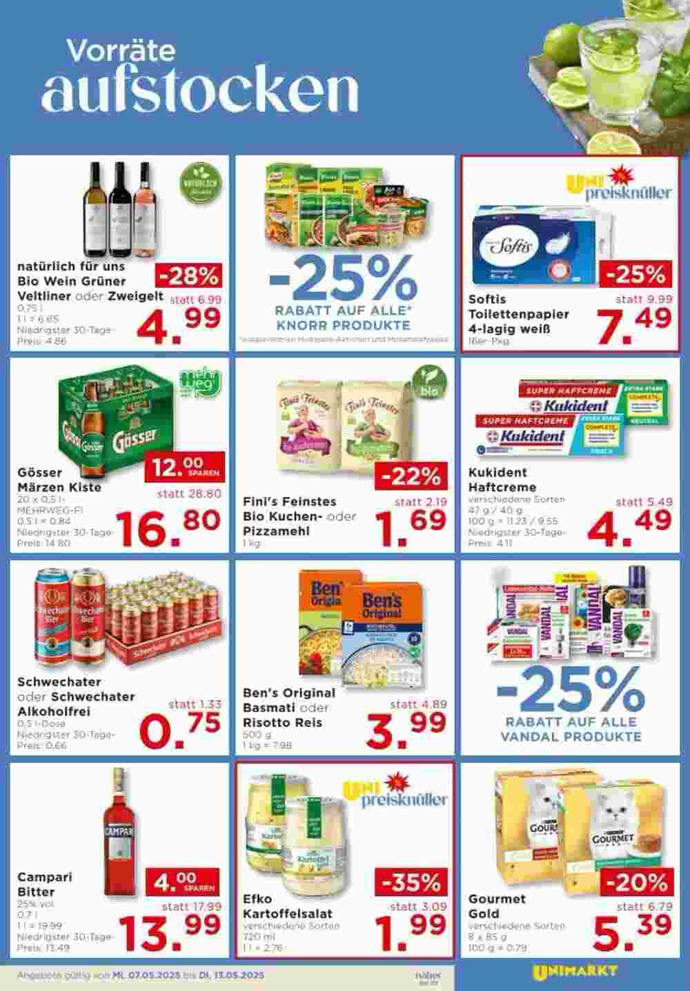 Unimarkt Flugblatt (ab 07.05.2025) - Angebote und Prospekt - Seite 7