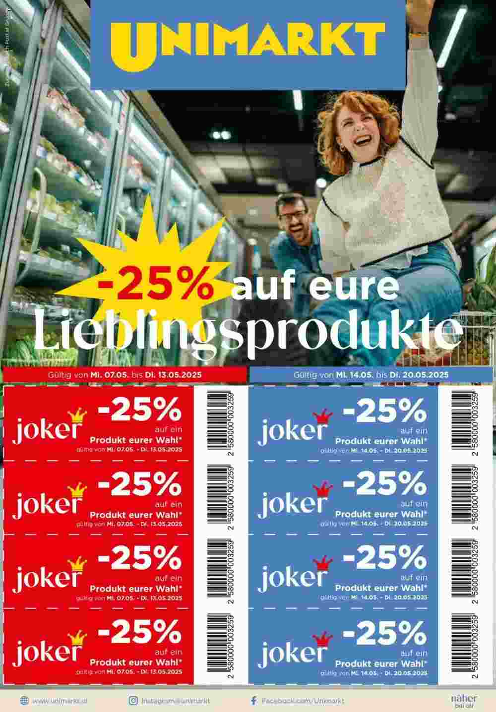 Unimarkt Flugblatt (ab 07.05.2025) - Angebote und Prospekt - Seite 1