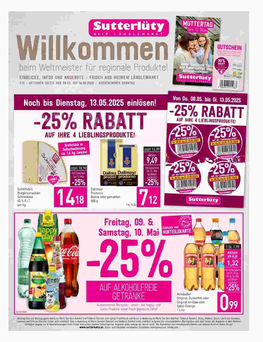 Sutterlüty Flugblatt (ab 08.05.2025) - Angebote und Prospekt - Seite 1