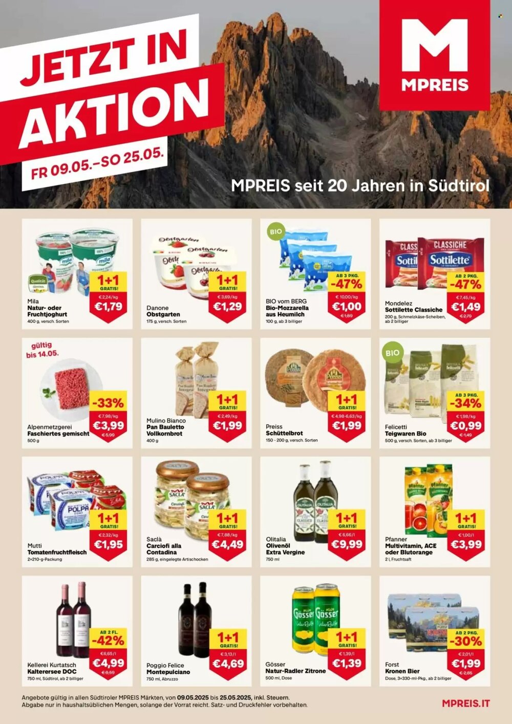 MPreis Flugblatt (ab 09.05.2025) - Angebote und Prospekt - Seite 1