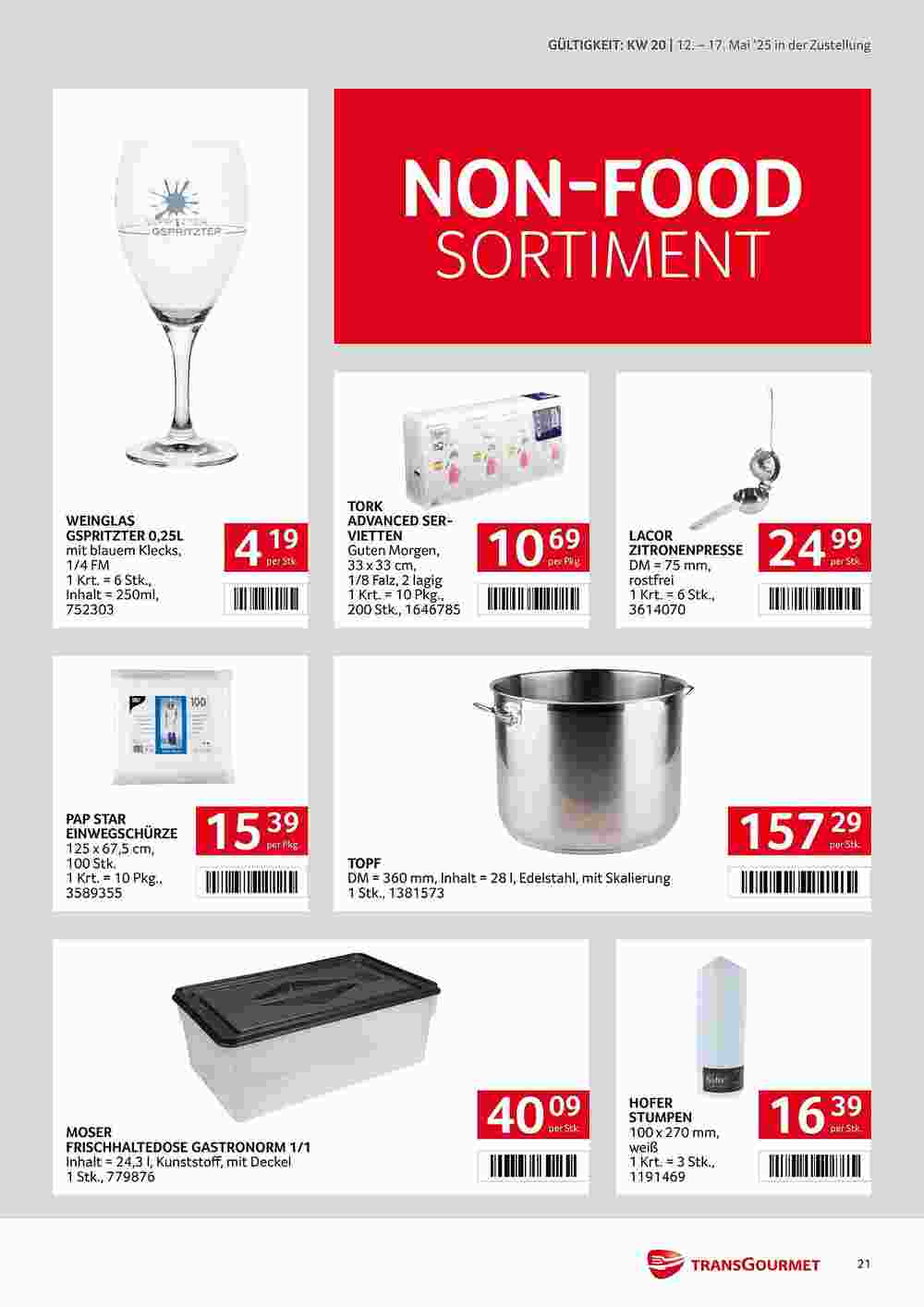 Transgourmet Flugblatt (ab 12.05.2025) - Angebote und Prospekt - Seite 21
