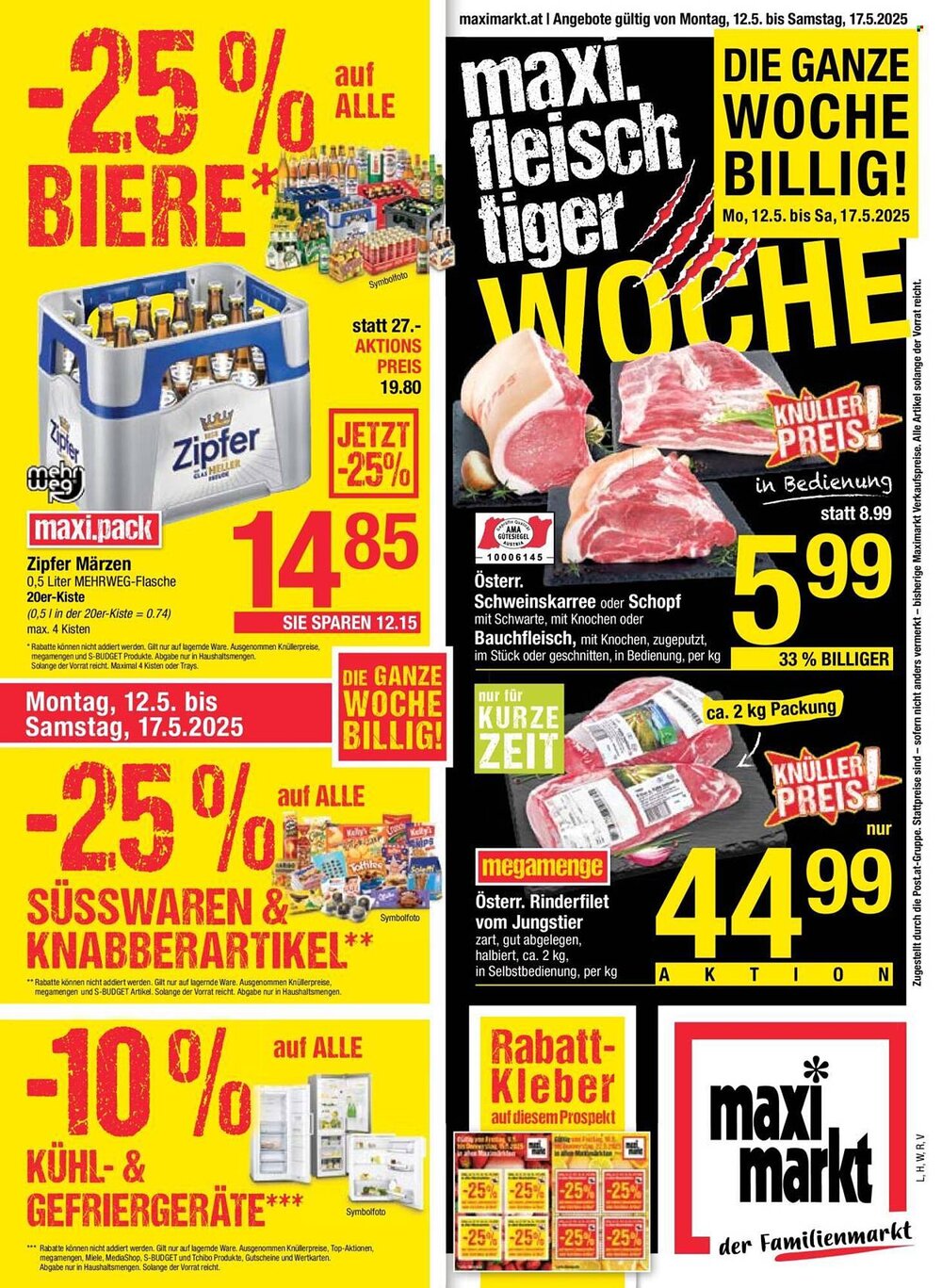 Maximarkt Flugblatt (ab 12.05.2025) - Angebote und Prospekt - Seite 1
