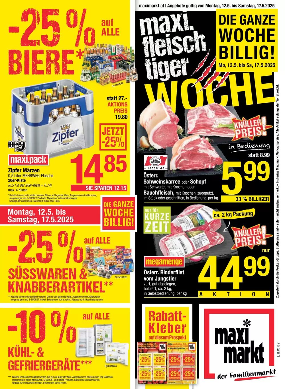 Maximarkt Flugblatt (ab 12.05.2025) - Angebote und Prospekt - Seite 1
