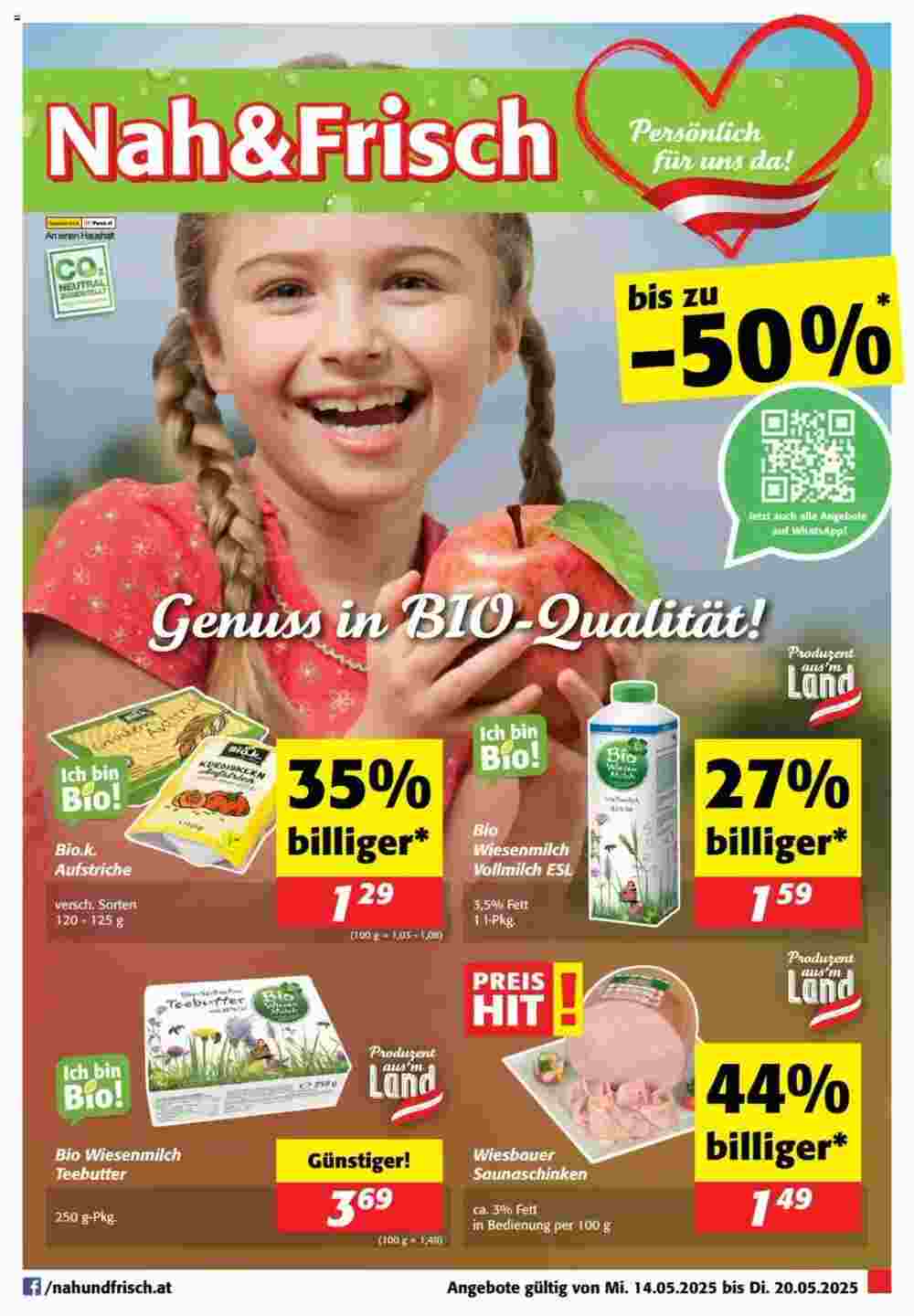 Nah&Frisch Flugblatt (ab 14.05.2025) - Angebote und Prospekt - Seite 1