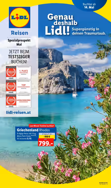 Lidl Reisen Flugblatt (ab 14.05.2025) - Angebote und Prospekt