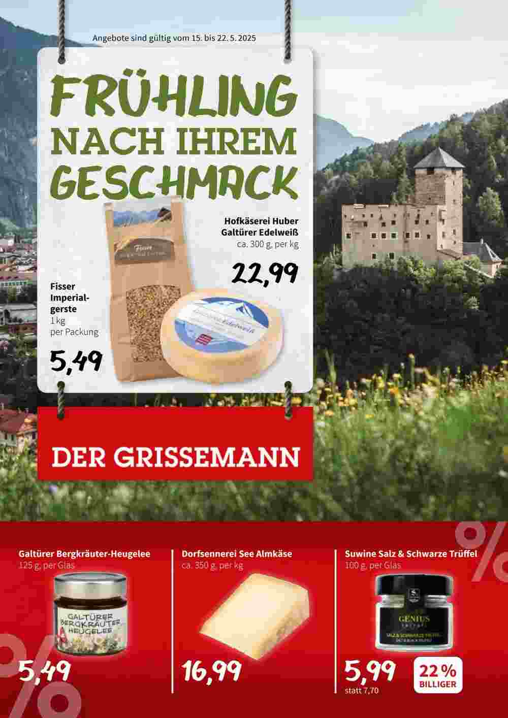 Der Grissemann Flugblatt (ab 15.05.2025) - Angebote und Prospekt - Seite 1
