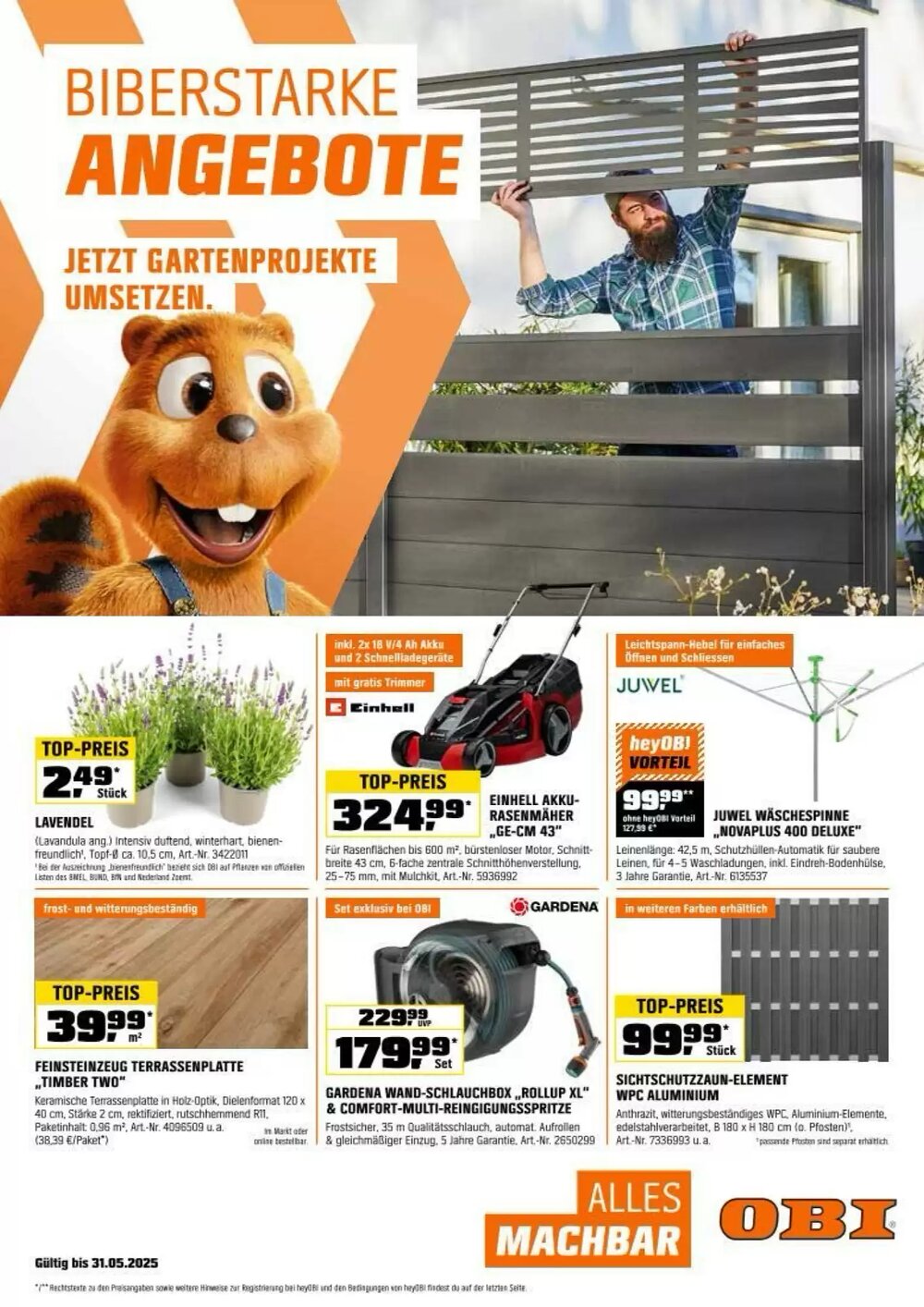 OBI Flugblatt (ab 16.05.2025) - Angebote und Prospekt - Seite 1