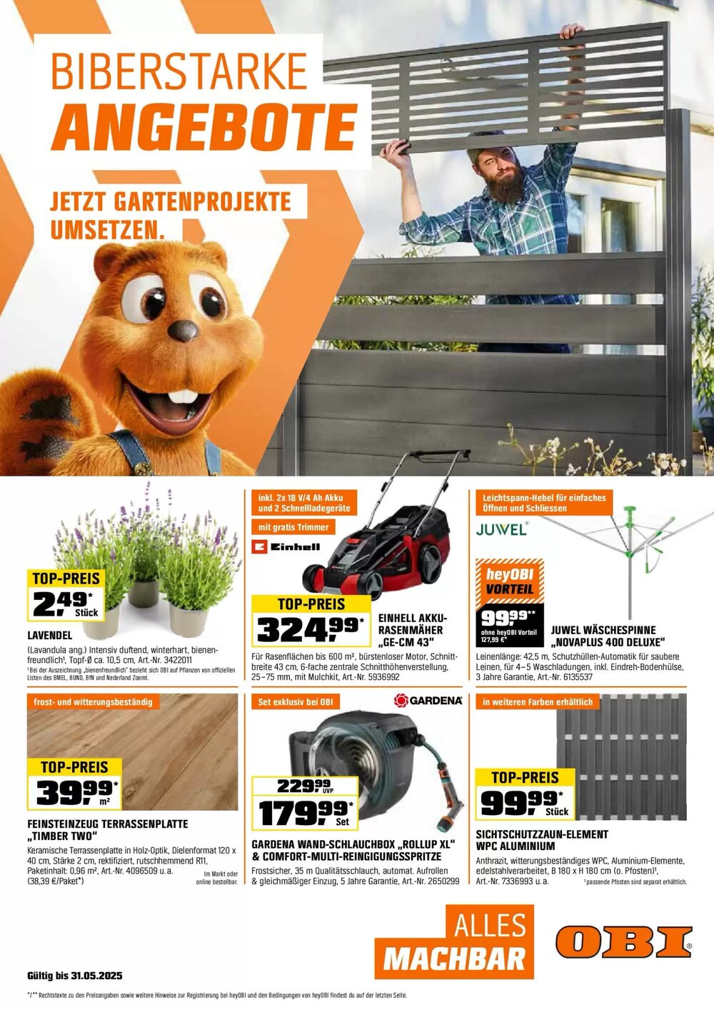 OBI Flugblatt (ab 16.05.2025) - Angebote und Prospekt - Seite 1