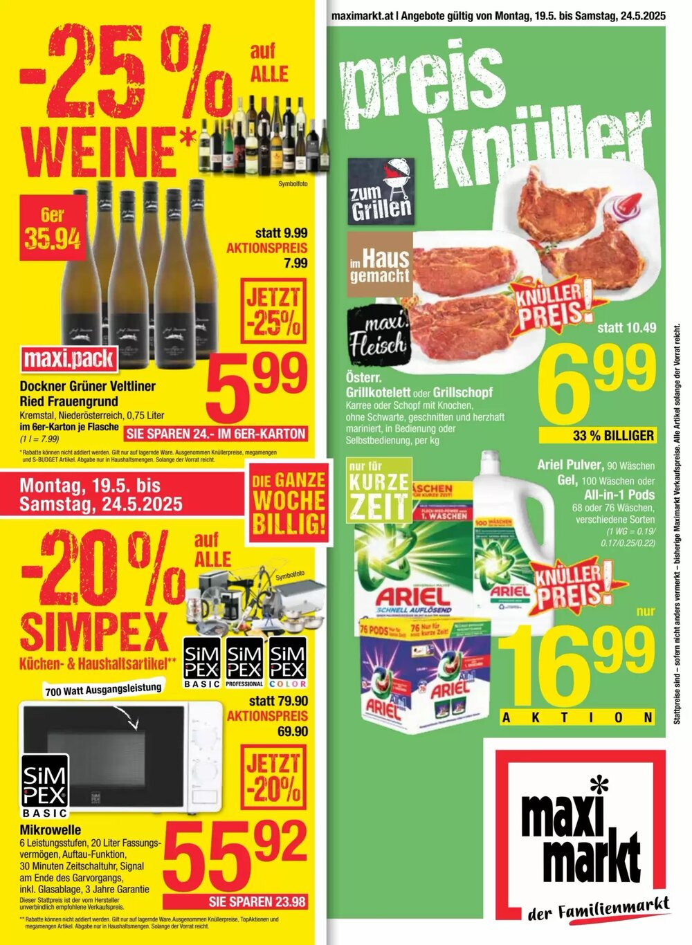 Maximarkt Flugblatt (ab 19.05.2025) - Angebote und Prospekt - Seite 1