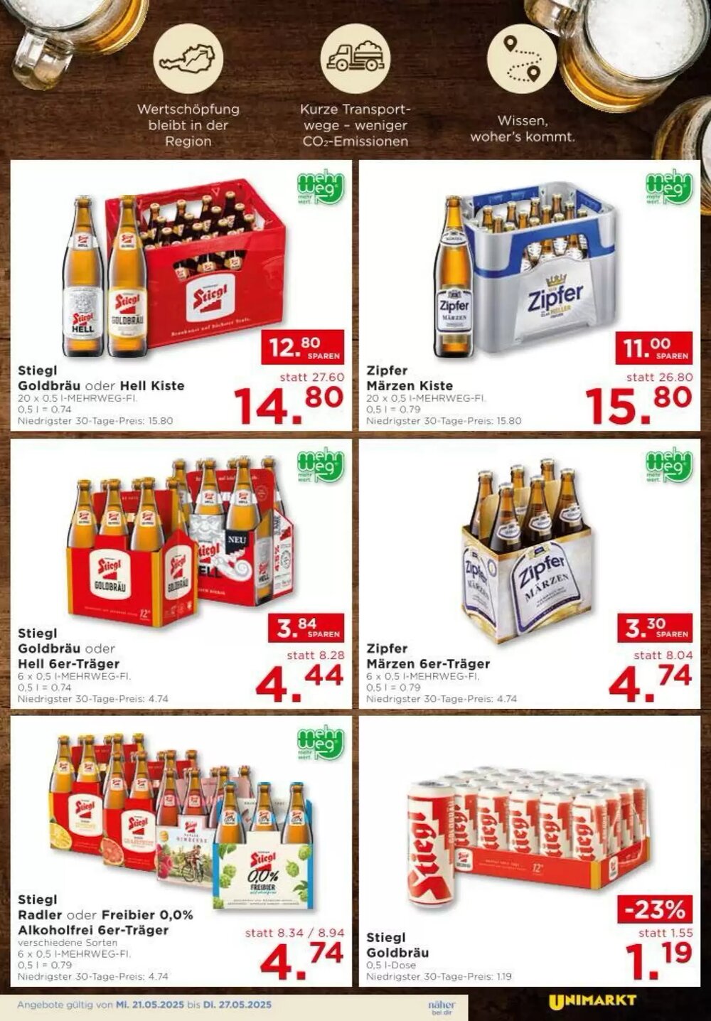 Unimarkt Flugblatt (ab 21.05.2025) - Angebote und Prospekt - Seite 7