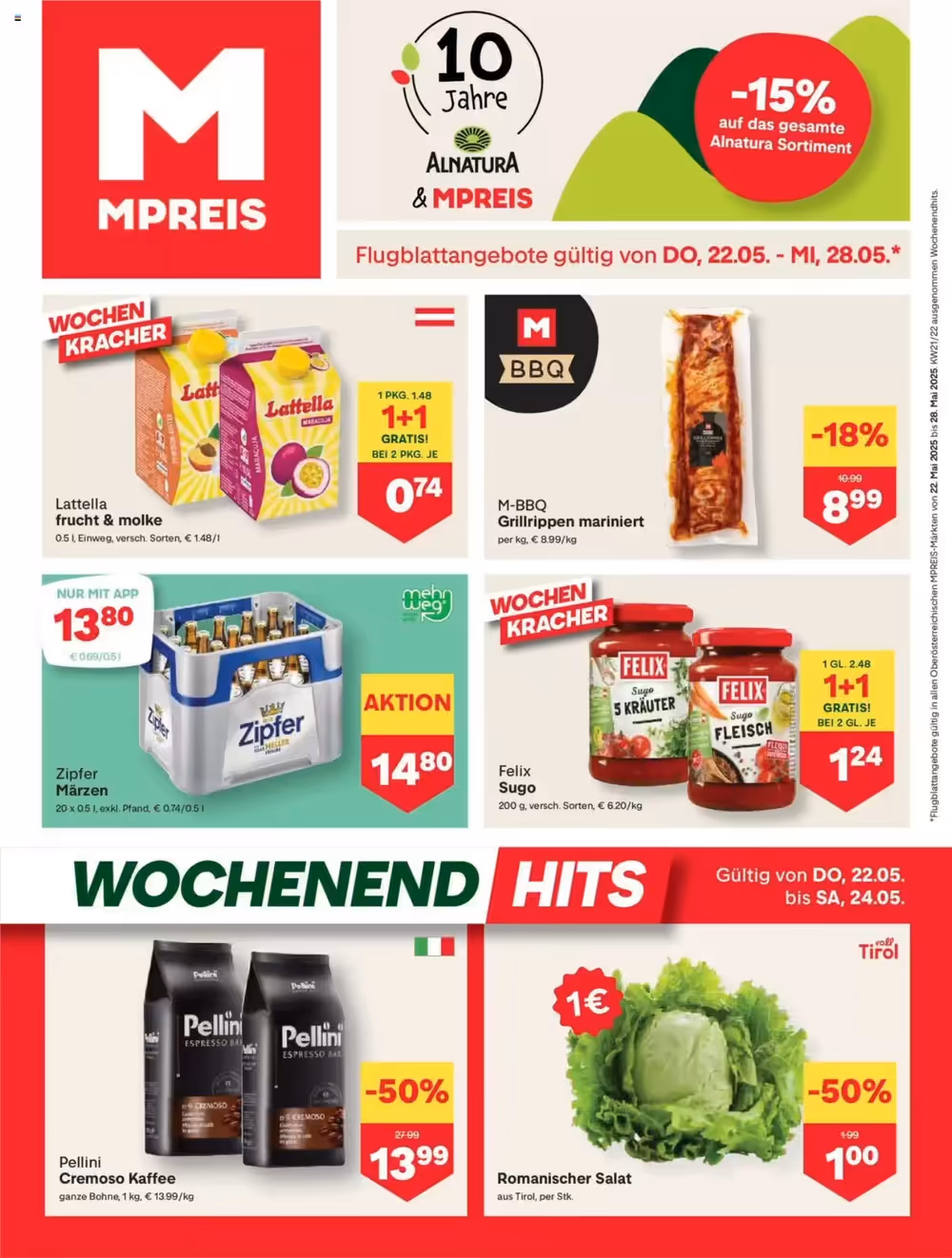 MPreis Flugblatt (ab 22.05.2025) - Angebote und Prospekt - Seite 1