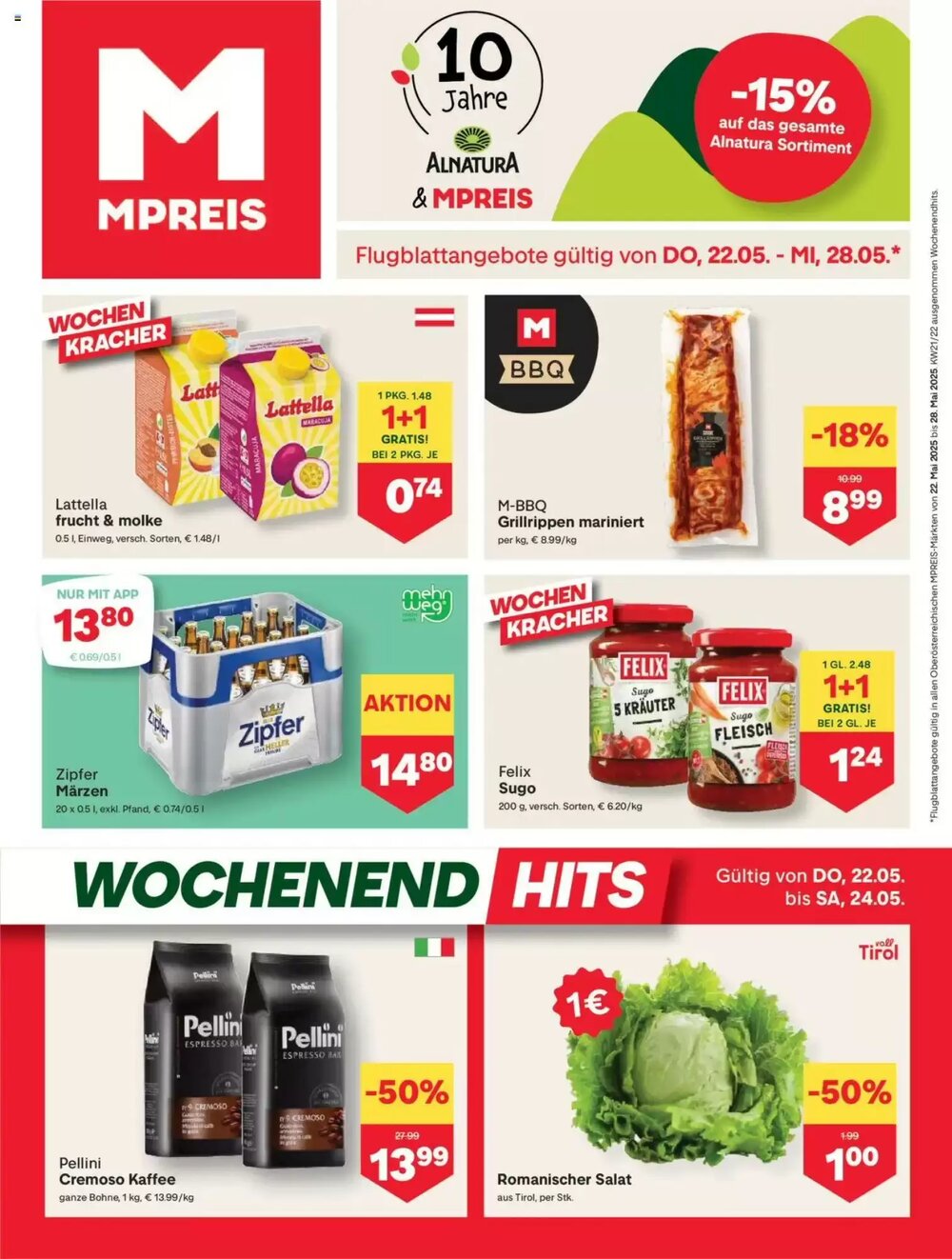 MPreis Flugblatt (ab 22.05.2025) - Angebote und Prospekt - Seite 1
