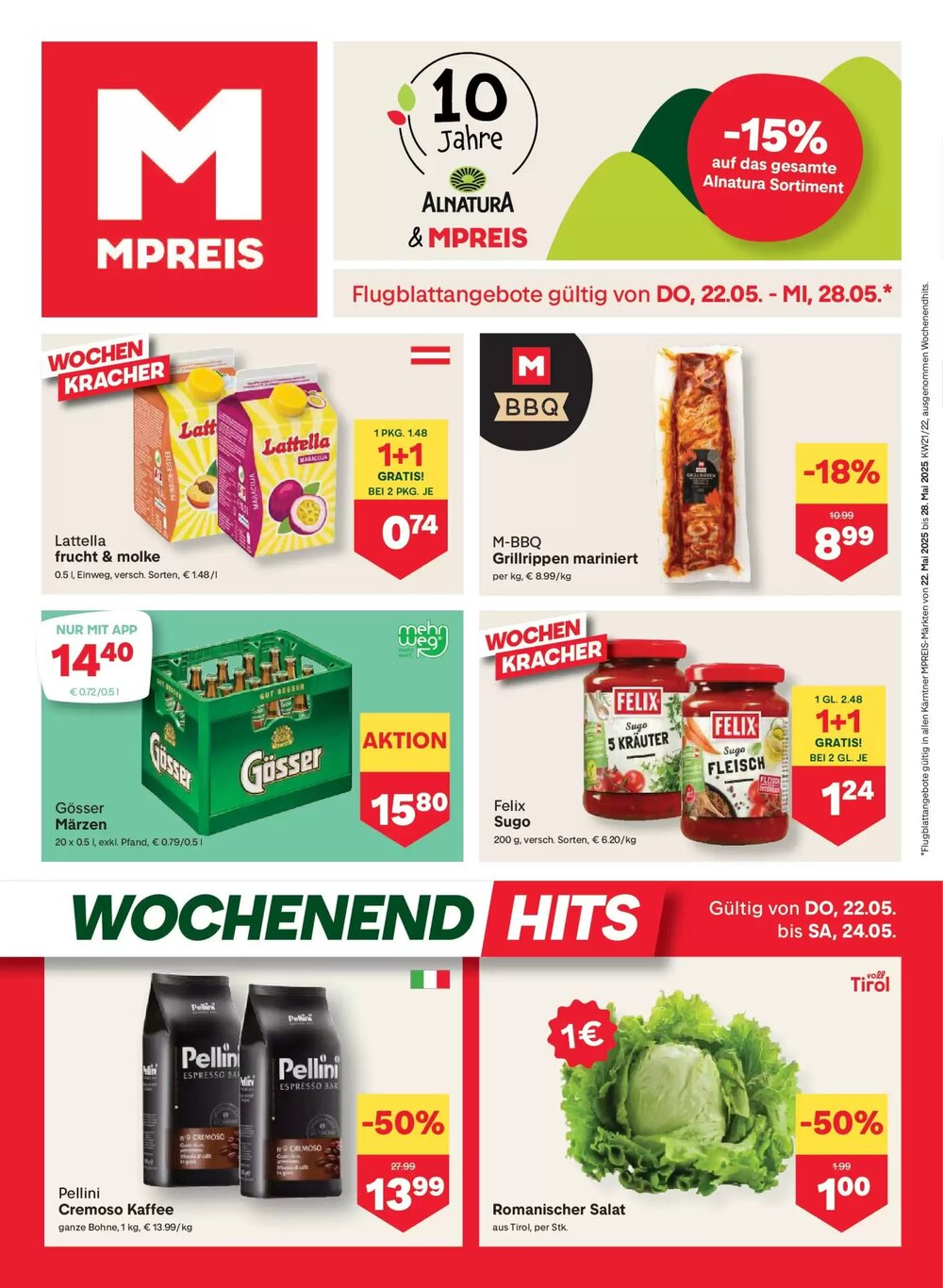 MPreis Flugblatt (ab 22.05.2025) - Angebote und Prospekt - Seite 1
